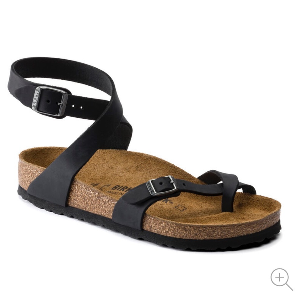 Birkenstock Yara Oiled Leather Sandal - Black
